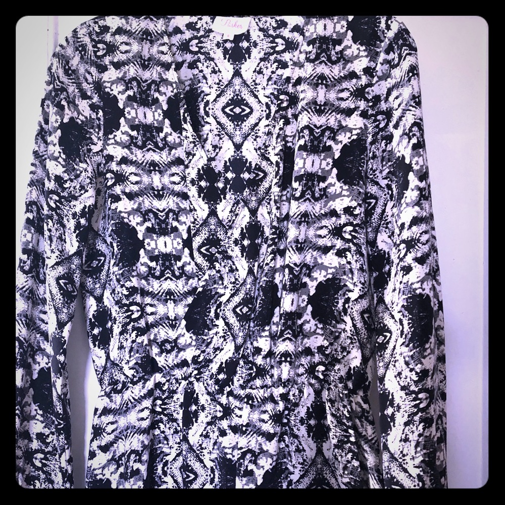 Parker Silk Faux Wrap Dress
